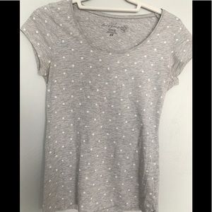 Organic cotton Heather grey polka dot tshirt- H&M
